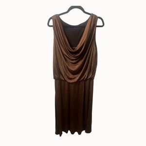 Lafeyette 148 Brown Cowl Neck Dress